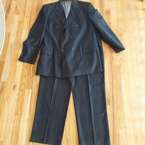 Black Pinstripe Men's Suit